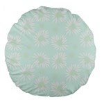 Mazipoodles Bold Daisies Spearmint Large 18  Premium Flano Round Cushions Front