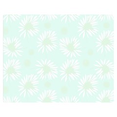 Mazipoodles Bold Daisies Spearmint Two Sides Premium Plush Fleece Blanket (medium) by Mazipoodles