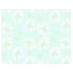 Mazipoodles Bold Daisies Spearmint Two Sides Premium Plush Fleece Blanket (Medium) 60 x50  Blanket Back