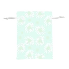 Mazipoodles Bold Daisies Spearmint Lightweight Drawstring Pouch (m) by Mazipoodles