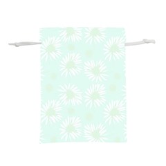 Mazipoodles Bold Daisies Spearmint Lightweight Drawstring Pouch (l) by Mazipoodles