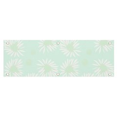 Mazipoodles Bold Daisies Spearmint Banner And Sign 6  X 2  by Mazipoodles