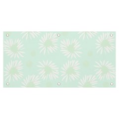 Mazipoodles Bold Daisies Spearmint Banner And Sign 6  X 3  by Mazipoodles