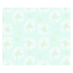 Mazipoodles Bold Daisies Spearmint Premium Plush Fleece Blanket (small) by Mazipoodles