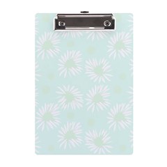 Mazipoodles Bold Daisies Spearmint A5 Acrylic Clipboard by Mazipoodles