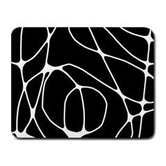 Mazipoodles Neuro Art - Black White Small Mousepad by Mazipoodles