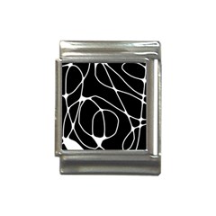 Mazipoodles Neuro Art - Black White Italian Charm (13mm) by Mazipoodles