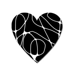 Mazipoodles Neuro Art - Black White Heart Magnet by Mazipoodles