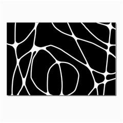 Mazipoodles Neuro Art - Black White Postcards 5  X 7  (pkg Of 10) by Mazipoodles