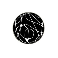 Mazipoodles Neuro Art - Black White Hat Clip Ball Marker (4 Pack) by Mazipoodles