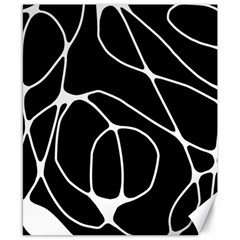 Mazipoodles Neuro Art - Black White Canvas 8  X 10  by Mazipoodles