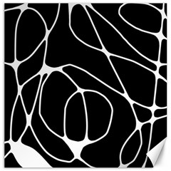 Mazipoodles Neuro Art - Black White Canvas 12  X 12  by Mazipoodles