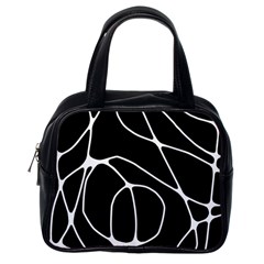 Mazipoodles Neuro Art - Black White Classic Handbag (one Side) by Mazipoodles