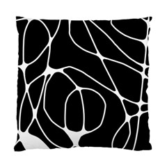 Mazipoodles Neuro Art - Black White Standard Cushion Case (two Sides) by Mazipoodles