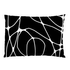 Mazipoodles Neuro Art - Black White Pillow Case by Mazipoodles