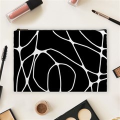 Mazipoodles Neuro Art - Black White Cosmetic Bag (large) by Mazipoodles