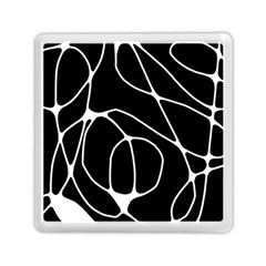 Mazipoodles Neuro Art - Black White Memory Card Reader (square) by Mazipoodles