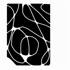 Mazipoodles Neuro Art - Black White Large Garden Flag (two Sides) by Mazipoodles