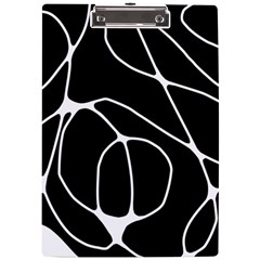 Mazipoodles Neuro Art - Black White A4 Acrylic Clipboard by Mazipoodles