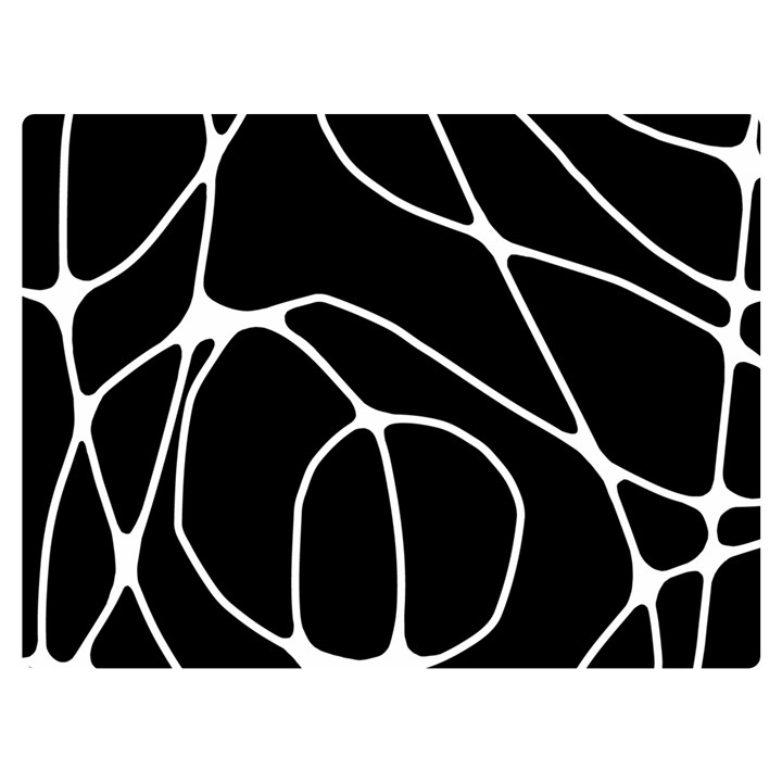 Mazipoodles Neuro Art - Black White Premium Plush Fleece Blanket (Extra Small)