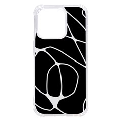 Mazipoodles Neuro Art - Black White Iphone 14 Pro Tpu Uv Print Case by Mazipoodles