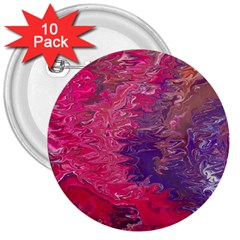 Fuchsia Flow 3  Buttons (10 Pack)  by kaleidomarblingart