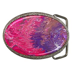 Fuchsia Flow Belt Buckles by kaleidomarblingart