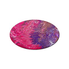 Fuchsia Flow Sticker (oval) by kaleidomarblingart