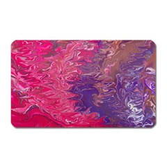 Fuchsia Flow Magnet (rectangular) by kaleidomarblingart