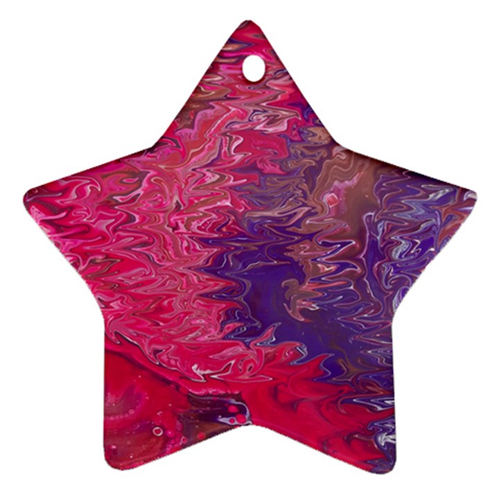 Fuchsia flow Star Ornament (Two Sides)