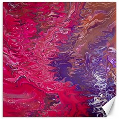 Fuchsia Flow Canvas 12  X 12  by kaleidomarblingart