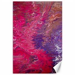 Fuchsia Flow Canvas 12  X 18  by kaleidomarblingart