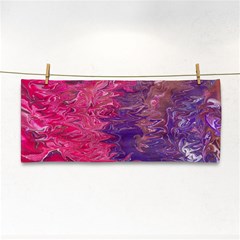 Fuchsia Flow Hand Towel by kaleidomarblingart