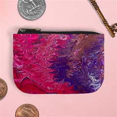 Fuchsia Flow Mini Coin Purse by kaleidomarblingart