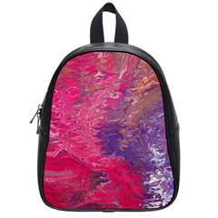 Fuchsia Flow School Bag (small) by kaleidomarblingart