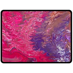 Fuchsia Flow Fleece Blanket (large) by kaleidomarblingart