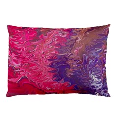 Fuchsia Flow Pillow Case (two Sides) by kaleidomarblingart