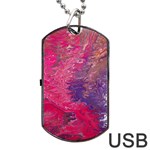 Fuchsia flow Dog Tag USB Flash (Two Sides) Back