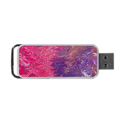 Fuchsia Flow Portable Usb Flash (two Sides) by kaleidomarblingart