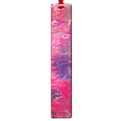 Fuchsia Flow Large Book Marks by kaleidomarblingart