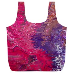 Fuchsia Flow Full Print Recycle Bag (xl) by kaleidomarblingart