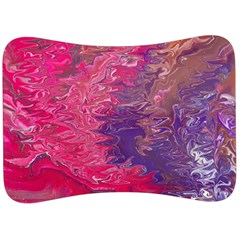 Fuchsia Flow Velour Seat Head Rest Cushion by kaleidomarblingart