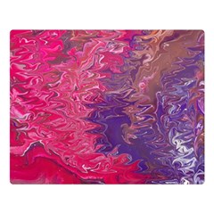 Fuchsia Flow Premium Plush Fleece Blanket (large) by kaleidomarblingart