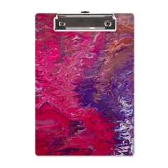 Fuchsia Flow A5 Acrylic Clipboard by kaleidomarblingart