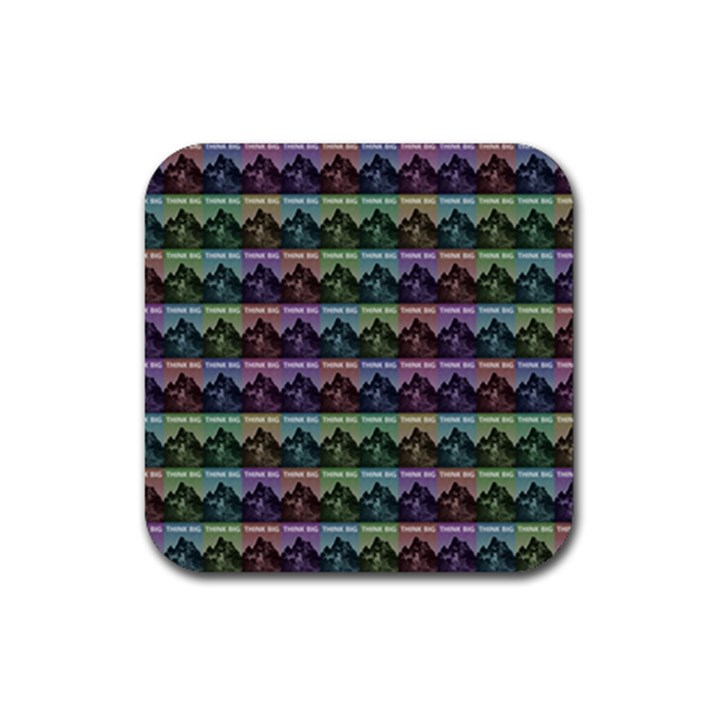 Inspirational Think Big Concept Pattern Rubber Coaster (Square)