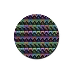 Inspirational Think Big Concept Pattern Rubber Coaster (round) by dflcprintsclothing