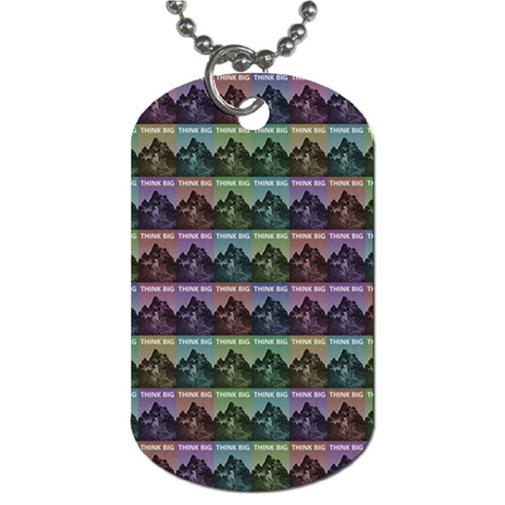 Inspirational Think Big Concept Pattern Dog Tag (Two Sides)