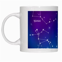 Realistic Night Sky With Constellations White Mug by Cowasu