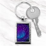 Realistic Night Sky With Constellations Key Chain (Rectangle) Front