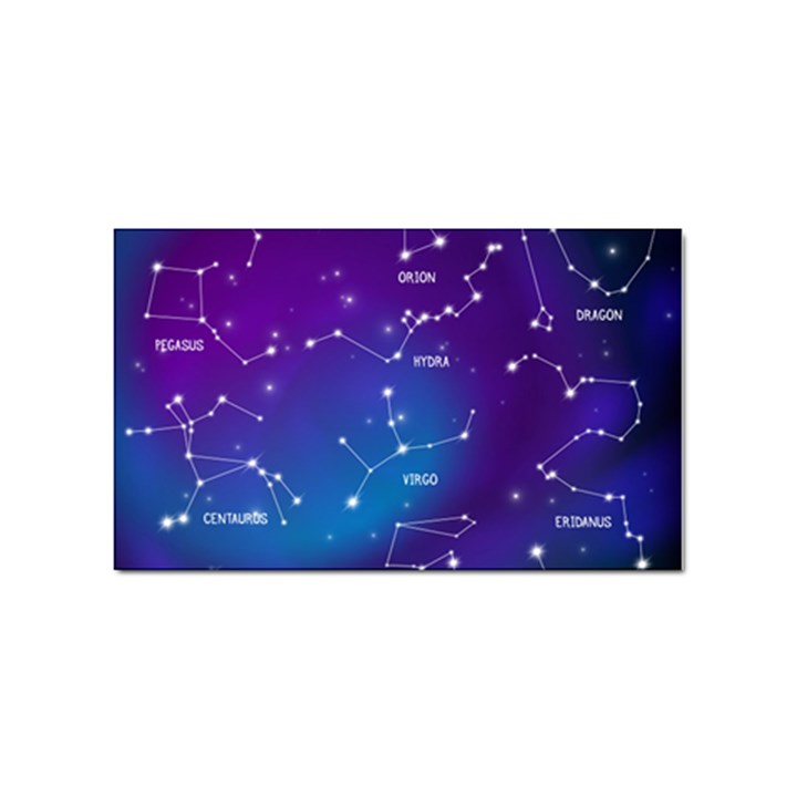 Realistic Night Sky With Constellations Sticker Rectangular (100 pack)